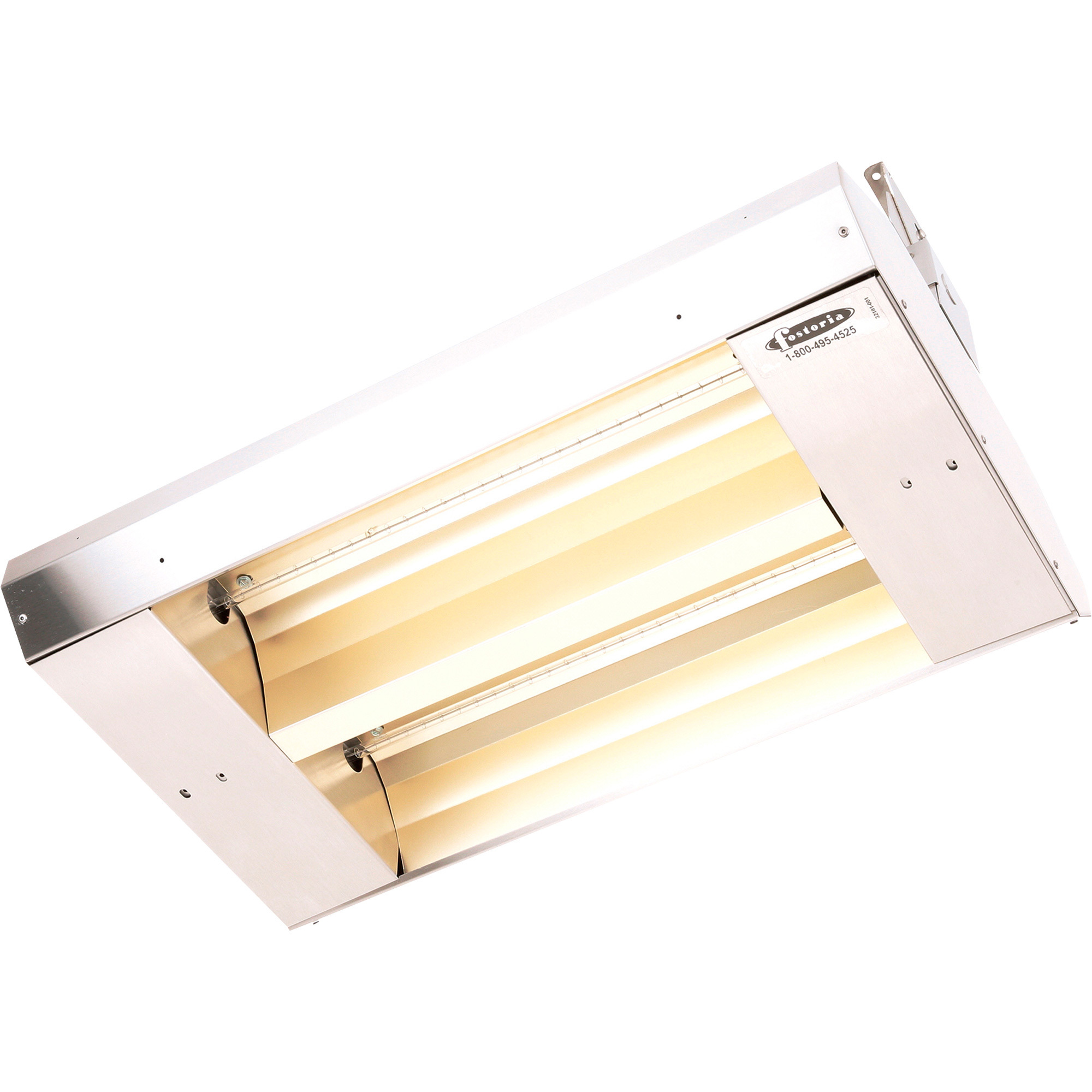 Fostoria Mul-T-Mount Indoor/Outdoor Electric 2-Lamp Infrared Heater, 3.2kW, 480V, 10.922 BTU, Model# 222-60-THSS
